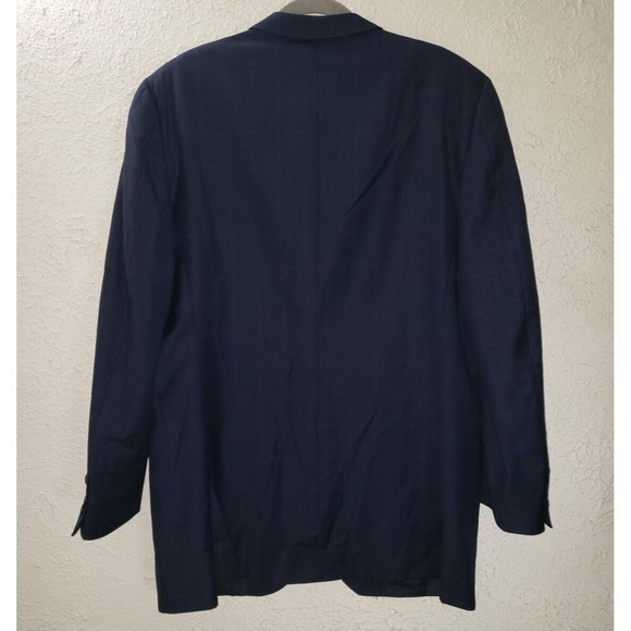 Burberry London Sz 44 L Bond Suit Jacket Sport Coat Men's Navy Blazer 100% Wool - Picture 9 of 15